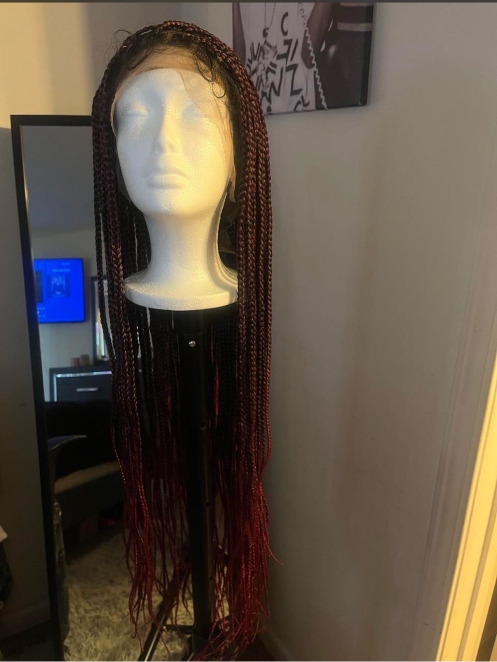 36 inch Full Lace Braided Wig
